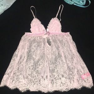 Cute pink lace baby doll